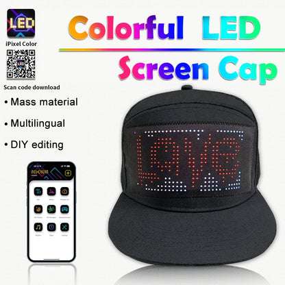 🔥Last Day 50% OFF🔥 LED Party Hat -USB Charging, Multi-Language APP Control DIY Editing Light Up Hat - Party Club  Bar Nightclub