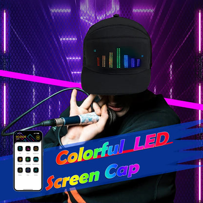 🔥Last Day 50% OFF🔥 LED Party Hat -USB Charging, Multi-Language APP Control DIY Editing Light Up Hat - Party Club  Bar Nightclub